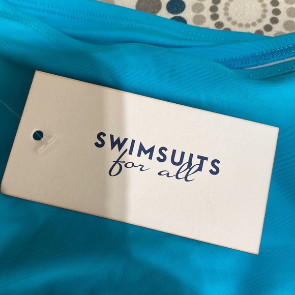 Swimsuits for All Cyan Mid Wash Waist Swim Brief Bikini Bottoms - Picture 8 of 8